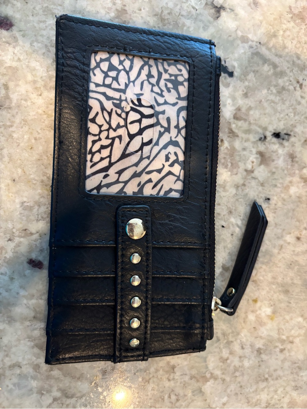 INC International Concepts Black Studded ID Wallet